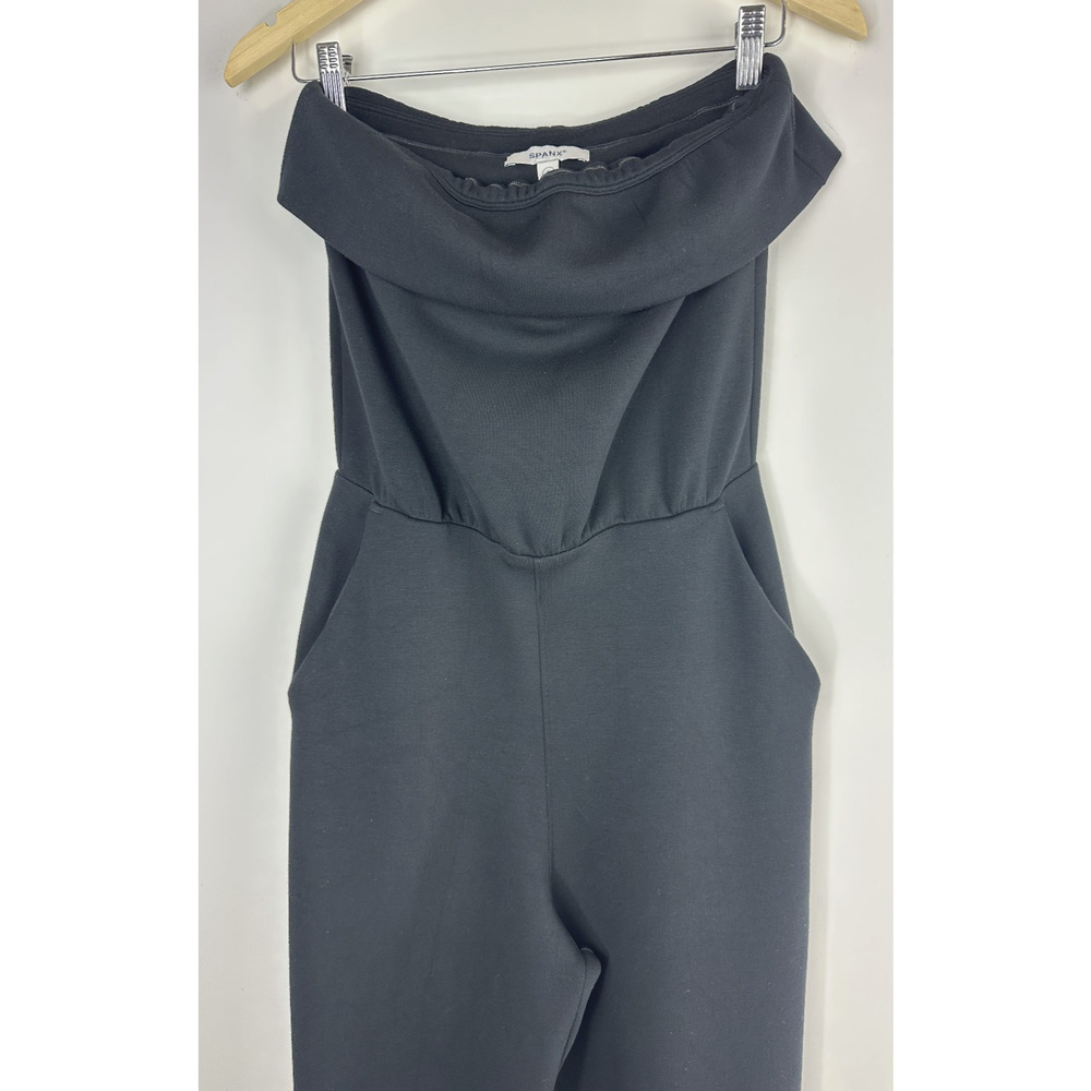 Spanx AirEssentials Strapless Jumpsuit Black Aireluxe Stretch 50771R Size Small - Picture 3 of 13